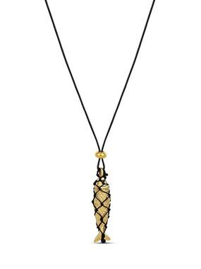 Gold Fishbone Net Adjustable Necklace by Mayamar